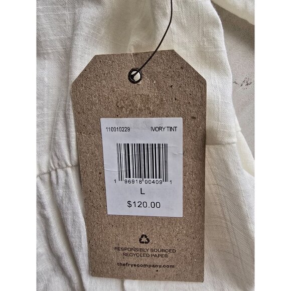 Frye and Co. Women’s Long Sleeve Shirt Dress Ivory L - Picture 6 of 9